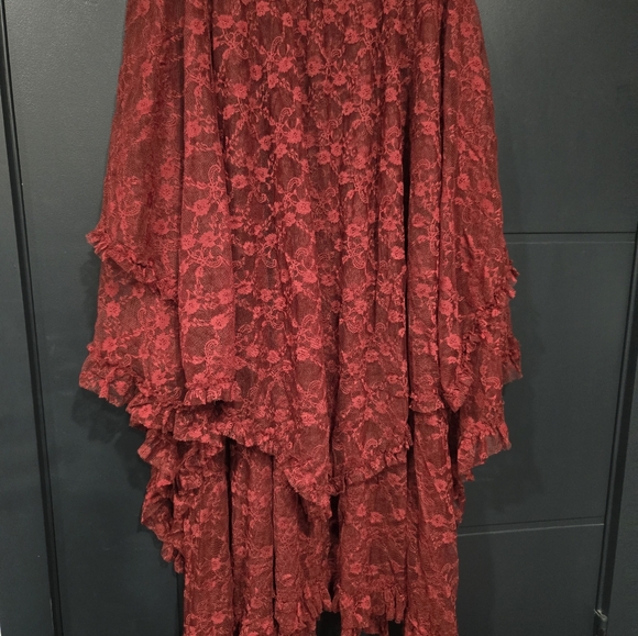 Free People Intamitley Flowy Mesh Flower Skirt Large Nwot - Picture 3 of 3